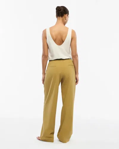 Shop Another Tomorrow Relaxed Wide Leg Pant In Brown