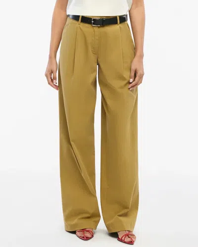 Another Tomorrow Relaxed Wide-leg Pant In Brown