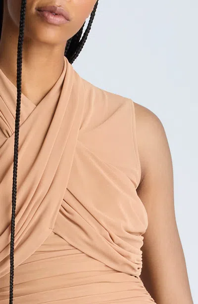 Kenneth Cole Sleeveless Twist Front Midi With Side Rouching In Multicolor