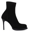 ANN DEMEULEMEESTER Panel-detail suede heeled ankle boots