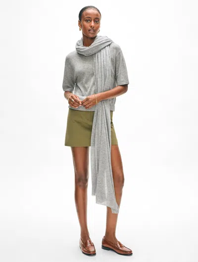 White + Warren Superfine Cashmere Travel Wrap In Slate Heather In Slate Heather