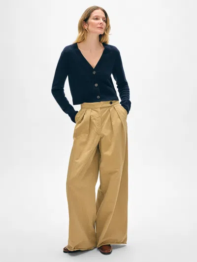 White + Warren Cashmere Button Cardigan Sweater In Deep Navy Blue In Deep Navy Blue