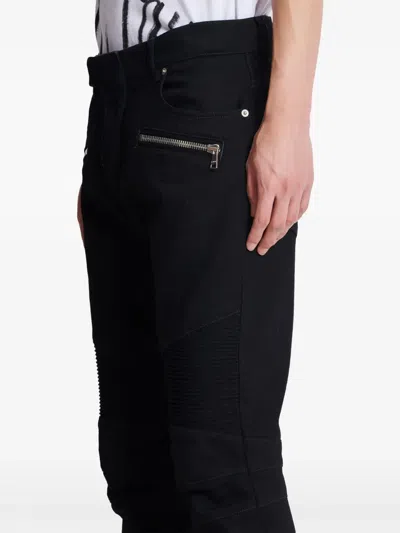 Shop Balmain Slim Biker Jeans