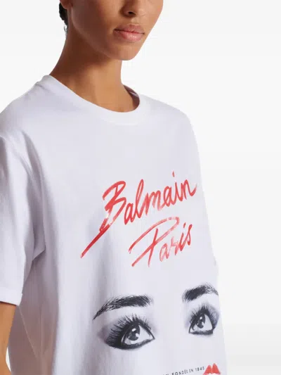 Balmain Cotton Beauty-print T-shirt