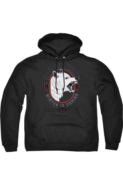 Gildan Game Of Thrones House Stark Winter Is Coming Adult Pull Over Hoodie / Hooded Sweatshirt In Black