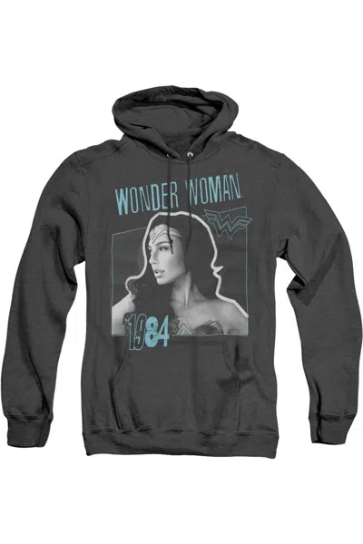 Gildan Wonder Woman 84 Space Poster Adult Heather Hoodie / Hooded Sweatshirt In Black