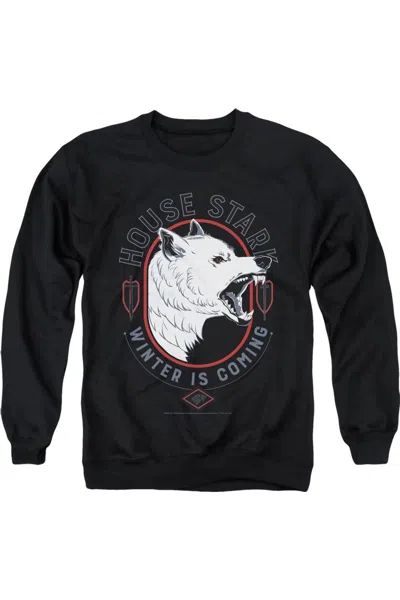 Gildan Game Of Thrones House Stark Winter Is Coming Adult Crewneck Sweatshirt In Black
