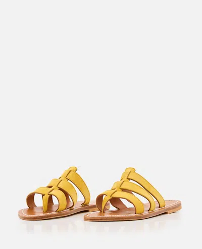 Kjacques Dolon Leather Sandal In Yellow