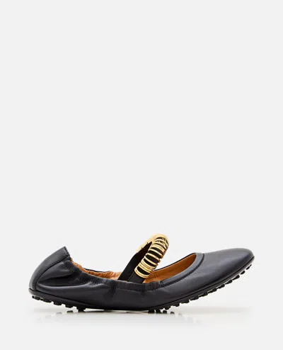 Tod's Leather Ballet Flats In Black