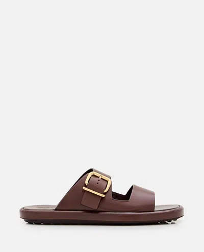 Tod's Leather Sandal In Brown