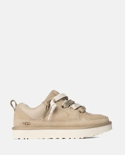 Ugg Sneakers Lo Lowmel With Mesh Inserts And Logo On The Side In Beige Suede For Men In Brown