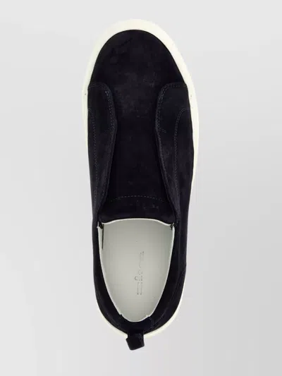 Kiton Suede Slip-on Sneakers In Blue