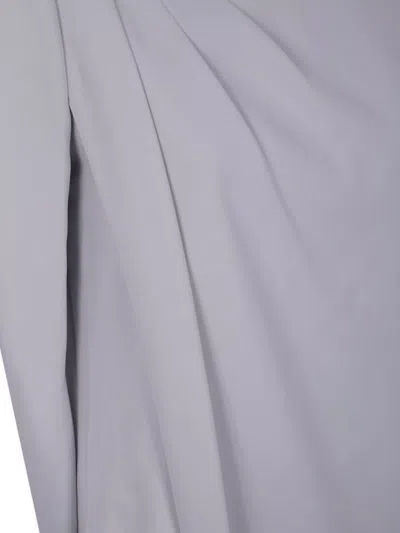 Emporio Armani Cady Short Dress In Gray