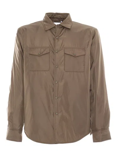 Aspesi Nylon Shirt Jacket In Brown