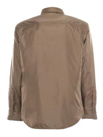 Aspesi Nylon Shirt Jacket In Brown