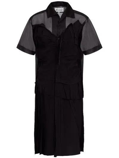 Maison Margiela Midi Polo Dress In Black
