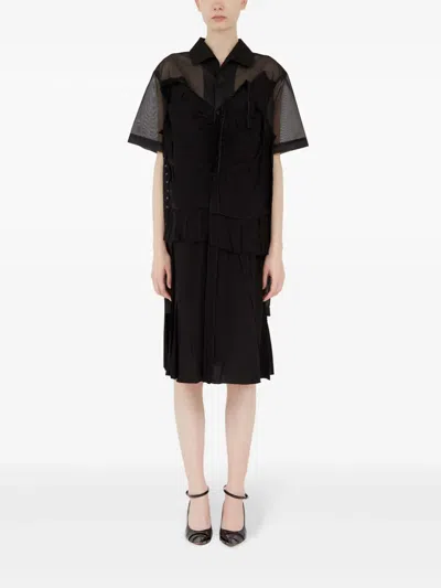 Maison Margiela Midi Polo Dress In Black