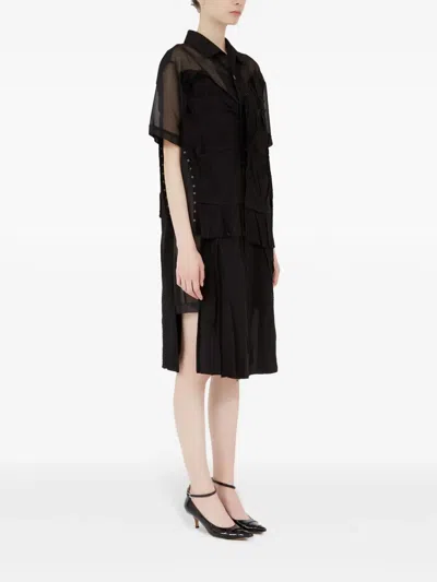 Maison Margiela Midi Polo Dress In Black
