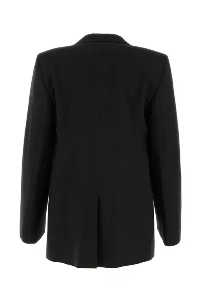 Chloé Open-front Ramie Blazer In Black