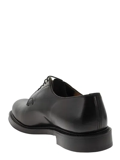 Church's Polished Black Leather Derby Shoes With Rounded Toe