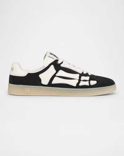Amiri Low Profile Sneakers Featuring Contrast Panels In Black
