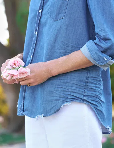 Frank & Eileen Eileen Ruffle In Indigo