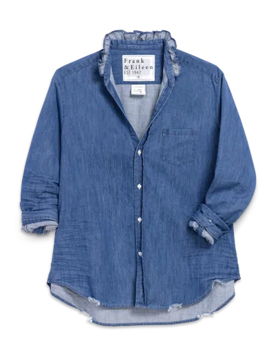 Frank & Eileen Eileen Ruffle In Indigo