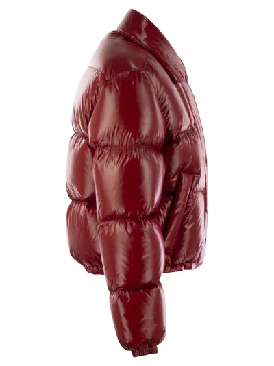 Fay Brunello Cucinelli Nylon Down Jacket In Red