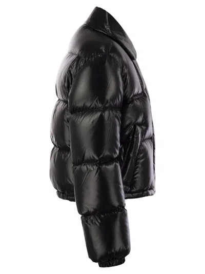 Fay Mini Cropped Down Jacket With Hooks In Black