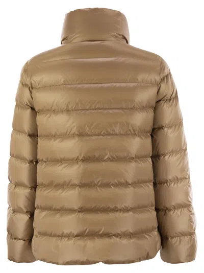 Fay Feather Cape With Hook In Brown