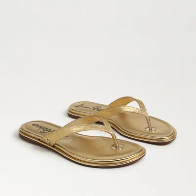 Sam Edelman Remi Flip Flop In Gold