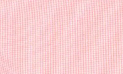 Tailorbyrd Micro Gingham Short Sleeve Button-up Shirt In Tangerine