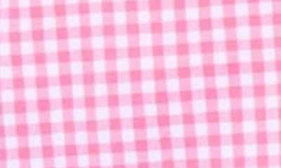 Tailorbyrd Micro Gingham Stretch Cotton Button-up Shirt In Rose Pink