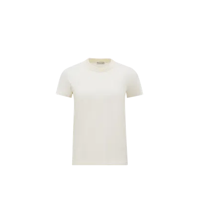 Moncler Crochet Accent T-shirt In White
