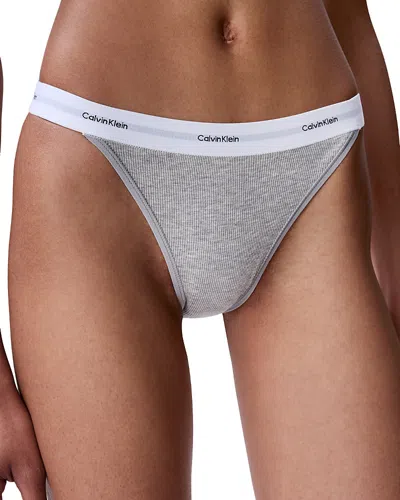 Calvin Klein String Bikini In Grey Heather