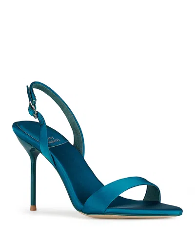 Jeffrey Campbell Go-getter Sandal In Turquoise Satin