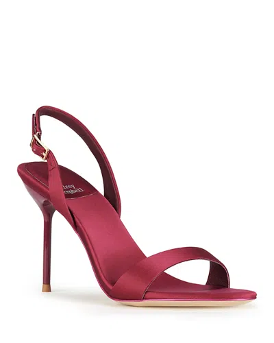 Jeffrey Campbell Go-getter Sandal In Deep Violet Satin