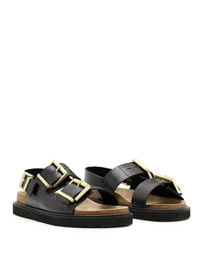 Allsaints Isla Buckle-detail Sandals In Black