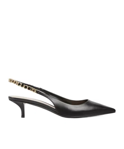Gucci Signoria 45 Slingback Pumps In Patent Leather In Black