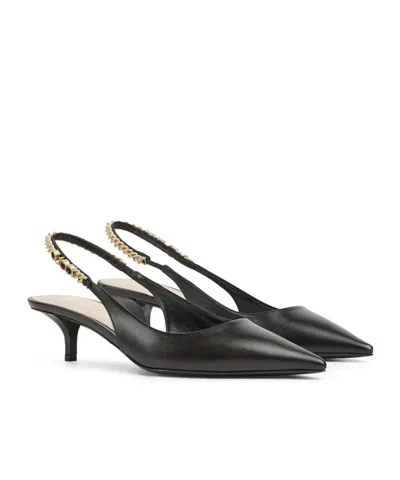 Gucci Signoria 45 Slingback Pumps In Patent Leather In Black