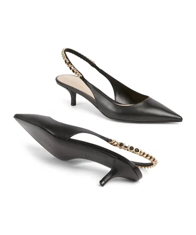 Gucci Signoria 45 Slingback Pumps In Patent Leather In Black