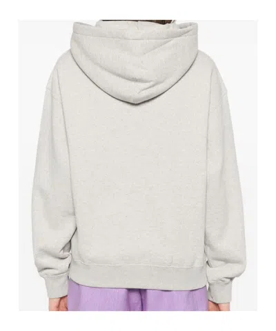 Jil Sander Grey Cotton Hoodie In White