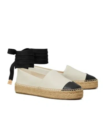 Tory Burch 20mm Cap-toe Leather Espadrilles In White