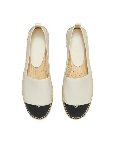 Tory Burch 20mm Cap-toe Leather Espadrilles In White