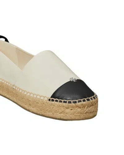 Tory Burch 20mm Cap-toe Leather Espadrilles In White