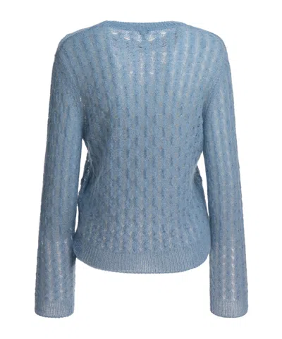 Loewe Mohair And Wool Blend Knit In Blue