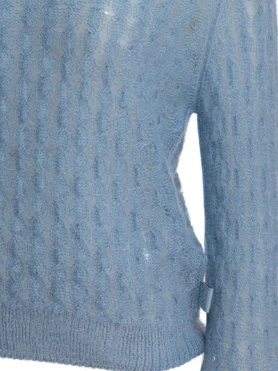 Loewe Mohair And Wool Blend Knit In Blue