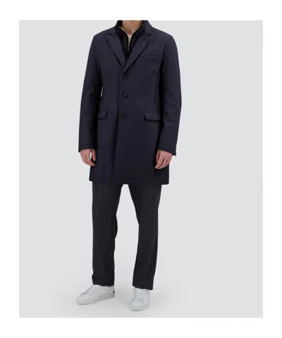 Herno Wool Beaver Coat In Blue