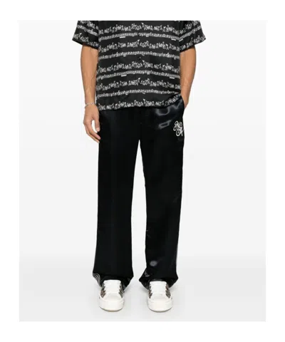 Amiri Music Note Satin Sports Trousers In Black