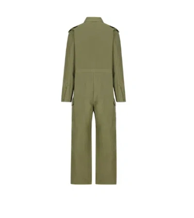 Prada Long Sleeve Jumpsuit In Green